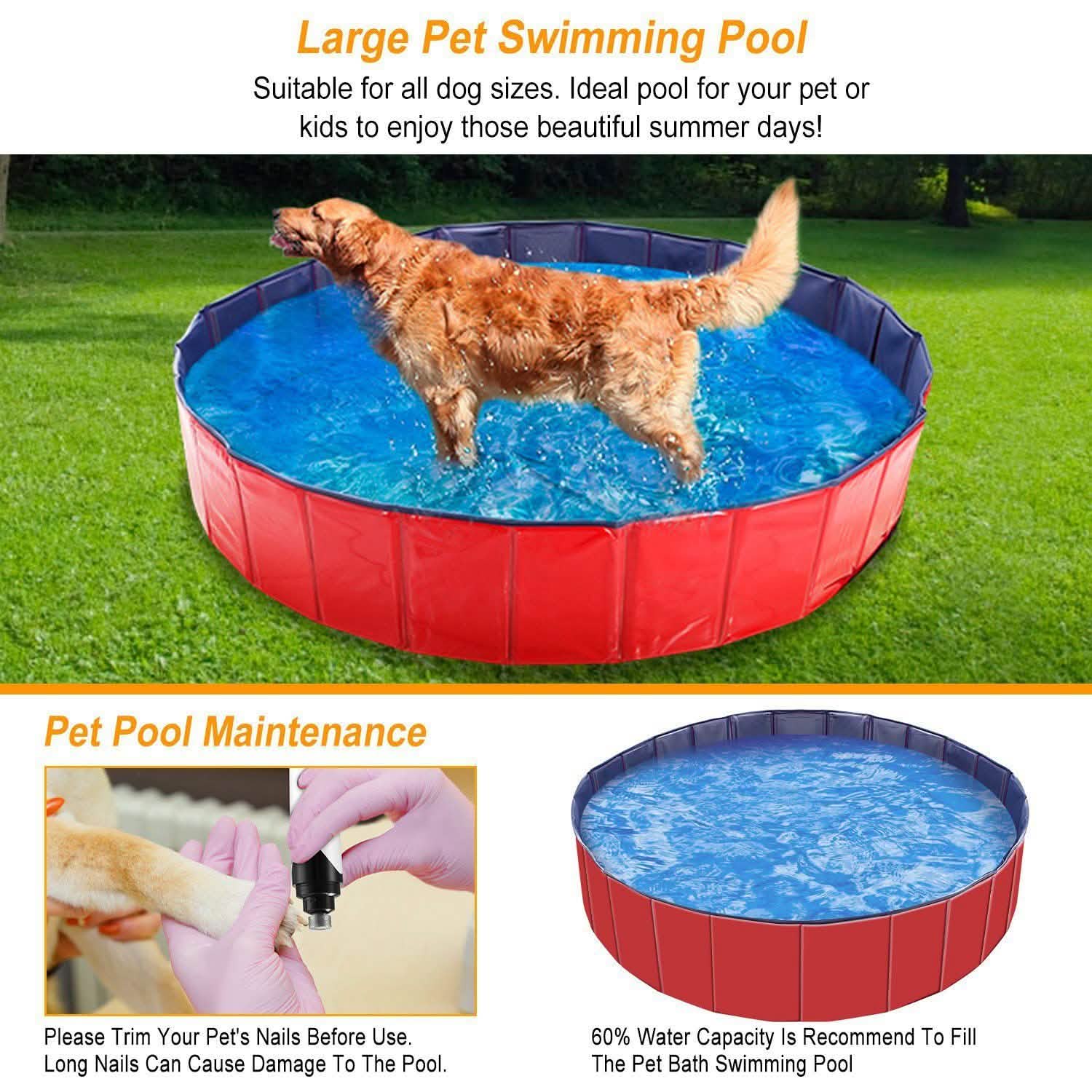 iMounTEK Foldable Pet Swimming Pool DailySale