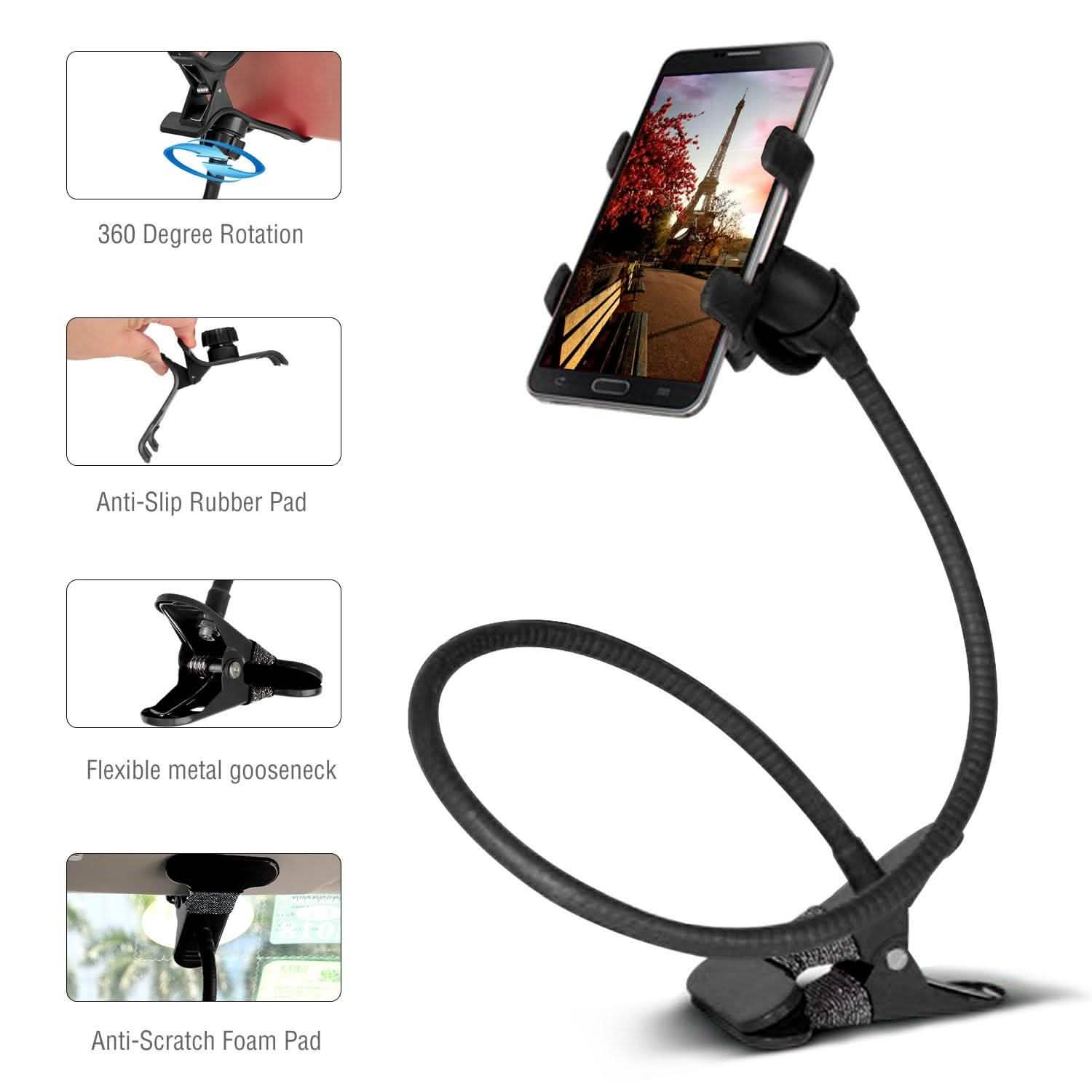 iMountek Lazy Bracket 360 Degree Rotation Gooseneck Clip DailySale