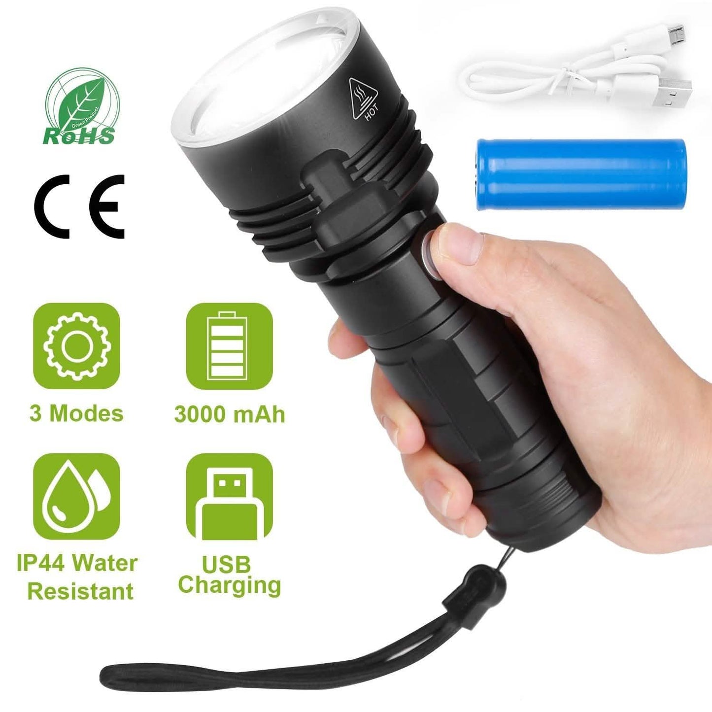 iMounTEK LED Flashlight with 3 Lighting Modes DailySale