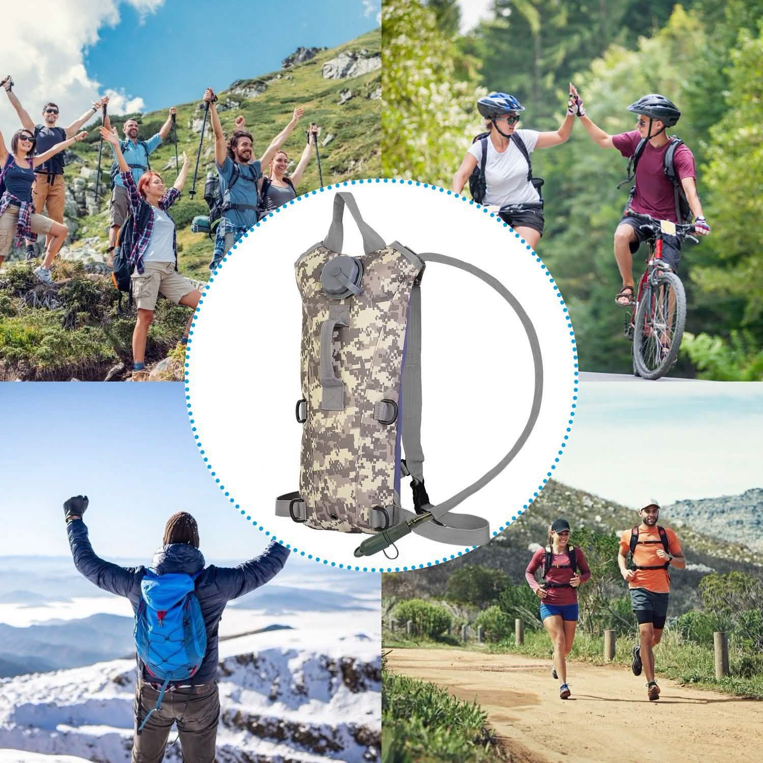 iMountek Tactical Hydration Pack 3L Water Bladder DailySale