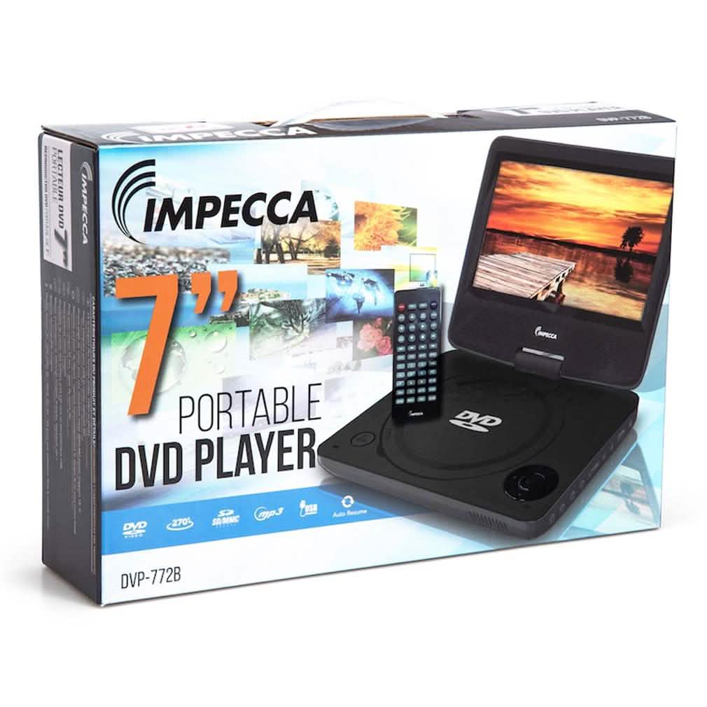 Impecca DVP-772K 7-inch Swivel Screen DVD Player DailySale