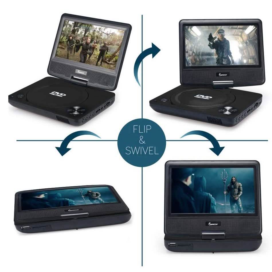 Impecca Portable DVD Player Swivel Screen DailySale