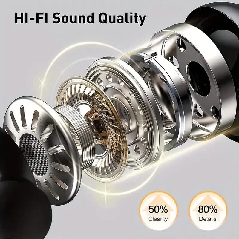 In-Ear Headphones With Noise Cancelling Mic, Sport Earhook & LED Display DailySale