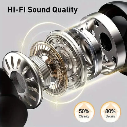 In-Ear Headphones With Noise Cancelling Mic, Sport Earhook & LED Display DailySale