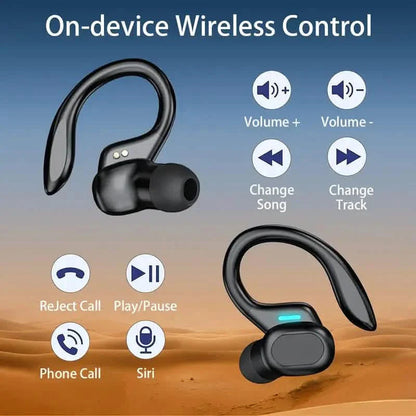 In-Ear Headphones With Noise Cancelling Mic, Sport Earhook & LED Display DailySale