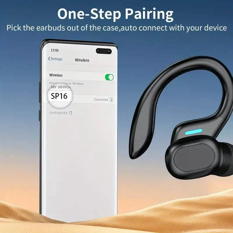 In-Ear Headphones With Noise Cancelling Mic, Sport Earhook & LED Display DailySale