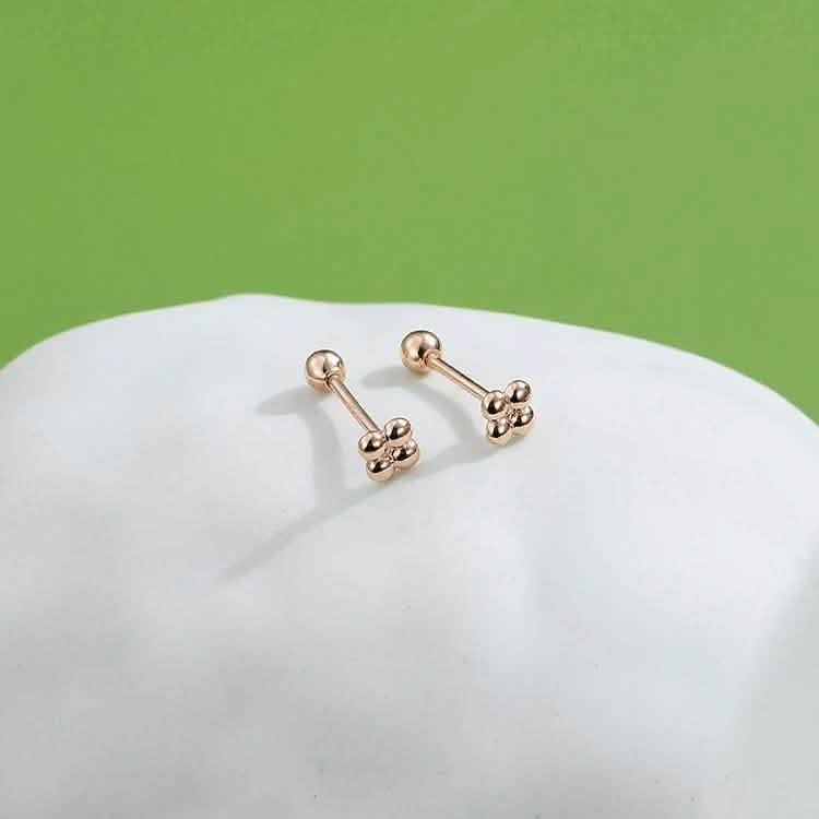 INALIS 925 Sterling Silver Minimalist Small Cute Stud Cross Flower Earrings DailySale