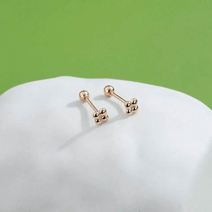 INALIS 925 Sterling Silver Minimalist Small Cute Stud Cross Flower Earrings DailySale