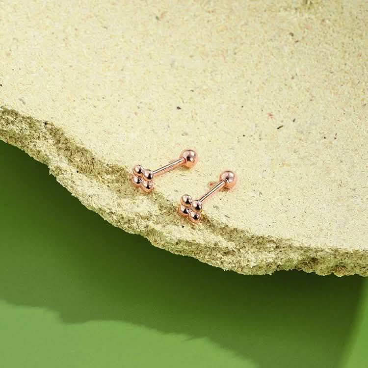 INALIS 925 Sterling Silver Minimalist Small Cute Stud Cross Flower Earrings DailySale
