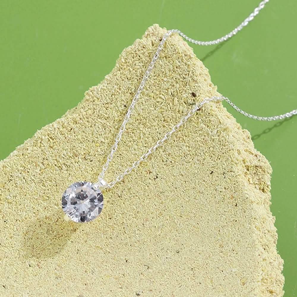 INALIS 925 Sterling Silver Pendant Dazzling 5A Clear Cubic Zirconia Romantic Necklaces DailySale