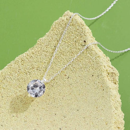 INALIS 925 Sterling Silver Pendant Dazzling 5A Clear Cubic Zirconia Romantic Necklaces DailySale