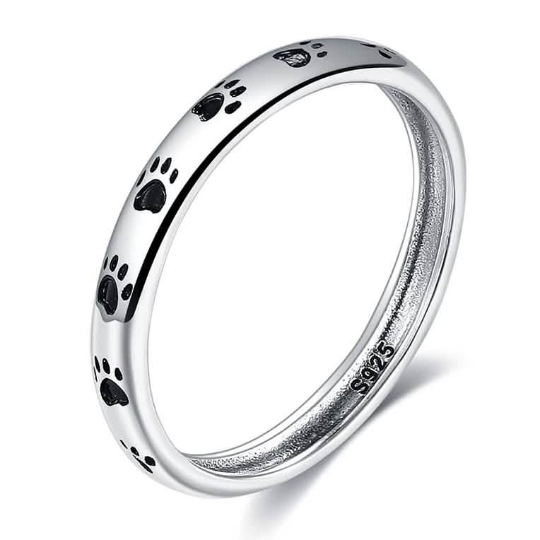 INALIS Cat Footprint 925 Sterling Silver Ring DailySale
