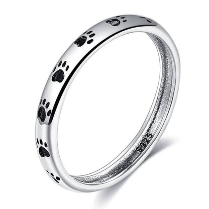 INALIS Cat Footprint 925 Sterling Silver Ring DailySale