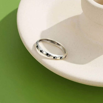 INALIS Cat Footprint 925 Sterling Silver Ring DailySale