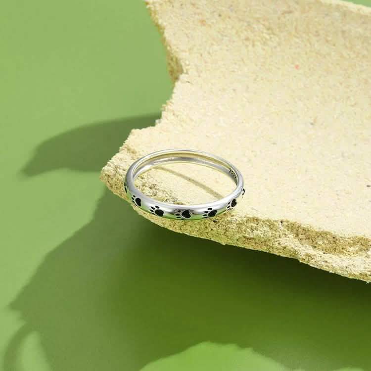 INALIS Cat Footprint 925 Sterling Silver Ring DailySale