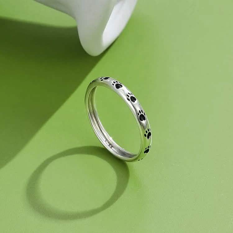 INALIS Cat Footprint 925 Sterling Silver Ring DailySale