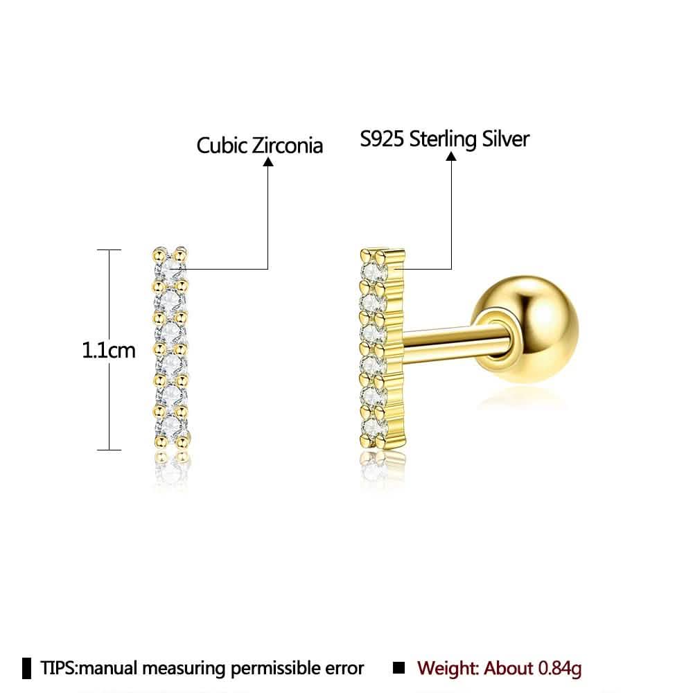 INALIS Cubic Zirconia Square Shape 925 Sterling Silver Earrings DailySale