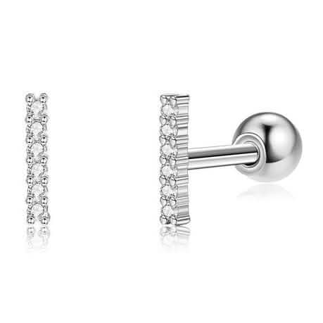 INALIS Cubic Zirconia Square Shape 925 Sterling Silver Earrings DailySale