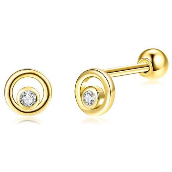 INALIS Fine Silver Stud Earrings Full Clear Cubic Zirconia Star Small Earring DailySale