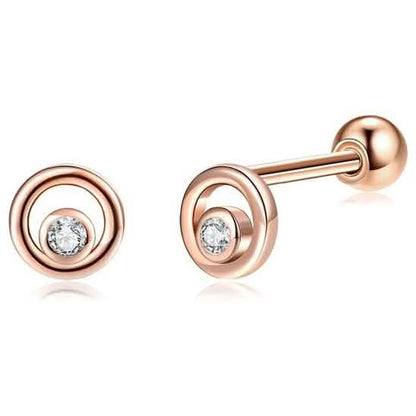 INALIS Fine Silver Stud Earrings Full Clear Cubic Zirconia Star Small Earring DailySale