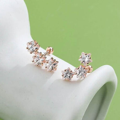 INALIS Romantic Star 925 Sterling Silver Stud Earrings DailySale