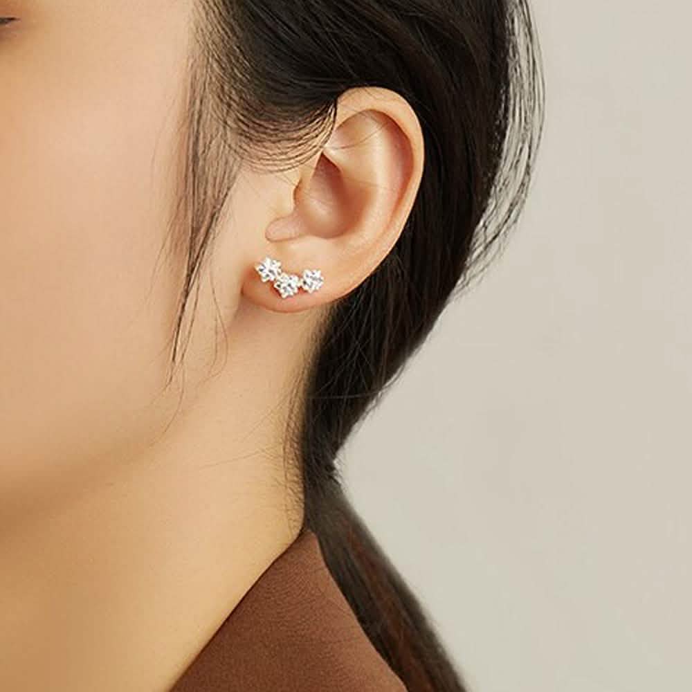 INALIS Romantic Star 925 Sterling Silver Stud Earrings DailySale