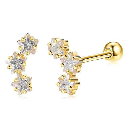 INALIS Romantic Star 925 Sterling Silver Stud Earrings DailySale