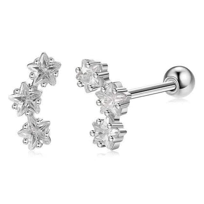 INALIS Romantic Star 925 Sterling Silver Stud Earrings DailySale