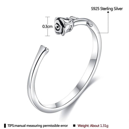 INALIS Rose Shape Adjustable Flower Ring DailySale