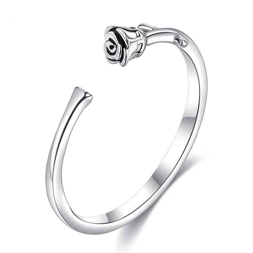 INALIS Rose Shape Adjustable Flower Ring DailySale
