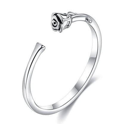 INALIS Rose Shape Adjustable Flower Ring DailySale
