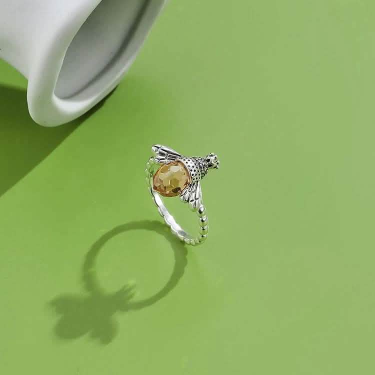 INALIS Sterling Silver Austria Crystal Rings Creative Bee Design DailySale