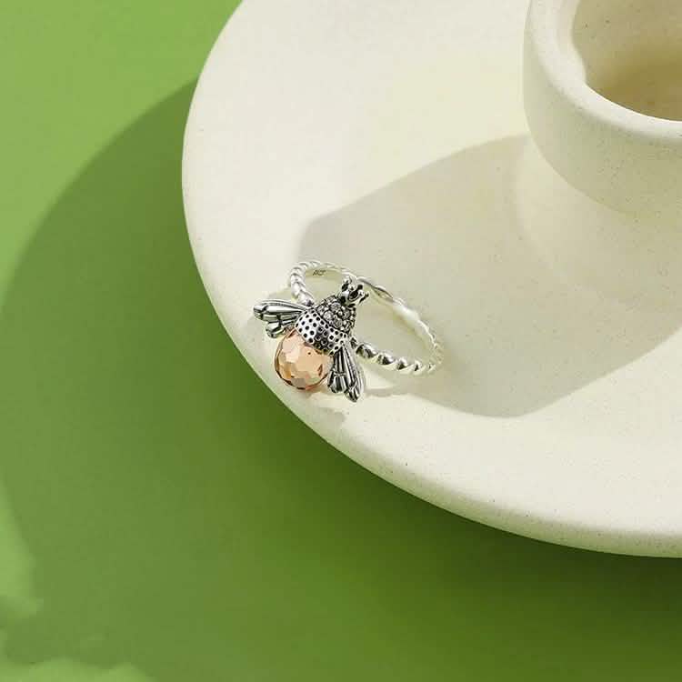 INALIS Sterling Silver Austria Crystal Rings Creative Bee Design DailySale
