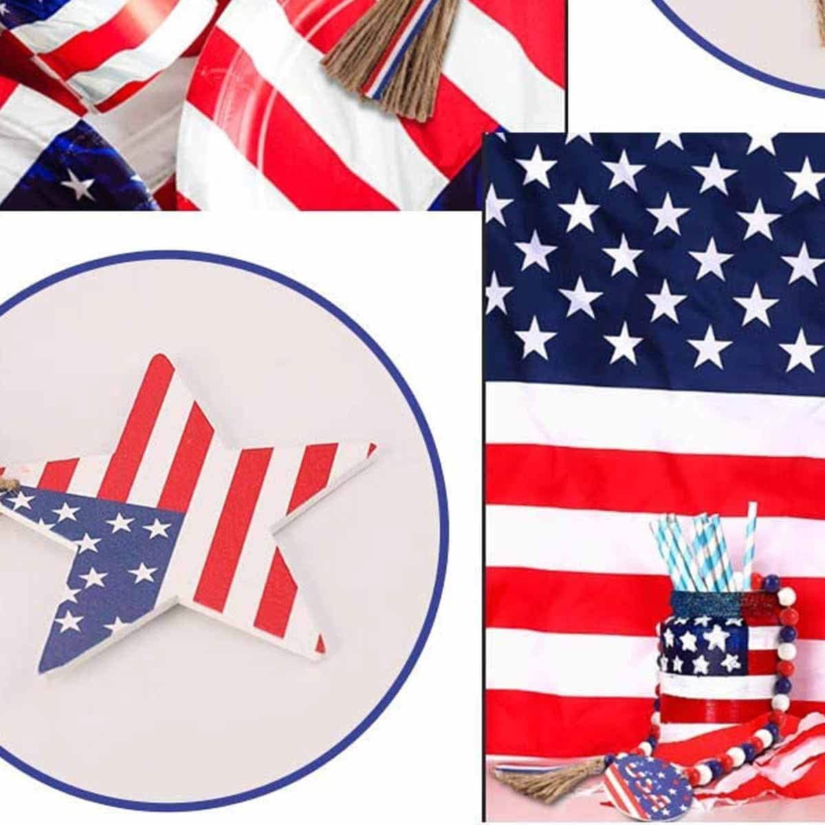 Independence Day Wooden Bead Wreath DailySale
