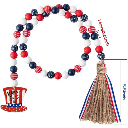 Independence Day Wooden Bead Wreath DailySale