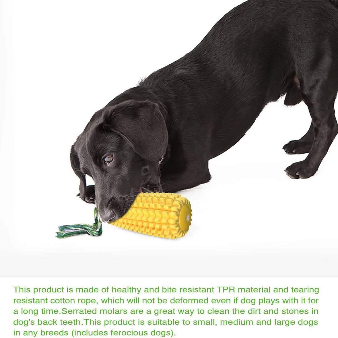Indestructible Tough Durable Chew Corn Squeaker Interactive Dog Toys DailySale