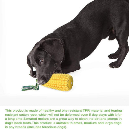 Indestructible Tough Durable Chew Corn Squeaker Interactive Dog Toys DailySale