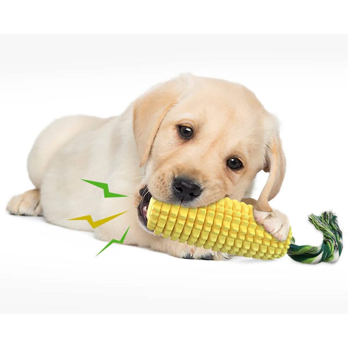 Indestructible Tough Durable Chew Corn Squeaker Interactive Dog Toys DailySale