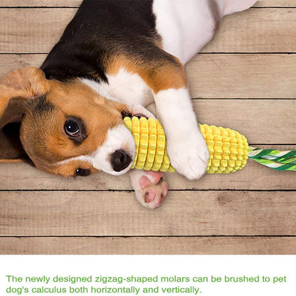 Indestructible Tough Durable Chew Corn Squeaker Interactive Dog Toys DailySale