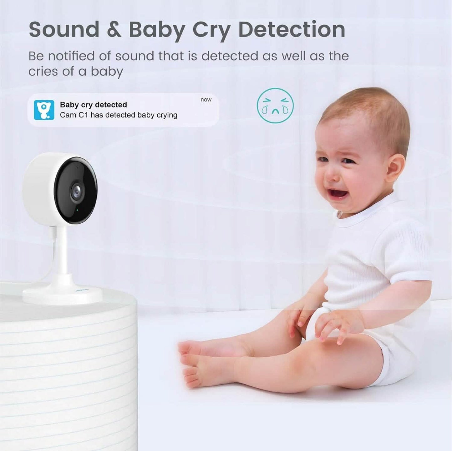 Indoor Camera, Cameras for Home Security with Night Vision  (Refurbished) DailySale
