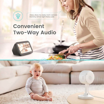 Indoor Camera, Cameras for Home Security with Night Vision  (Refurbished) DailySale