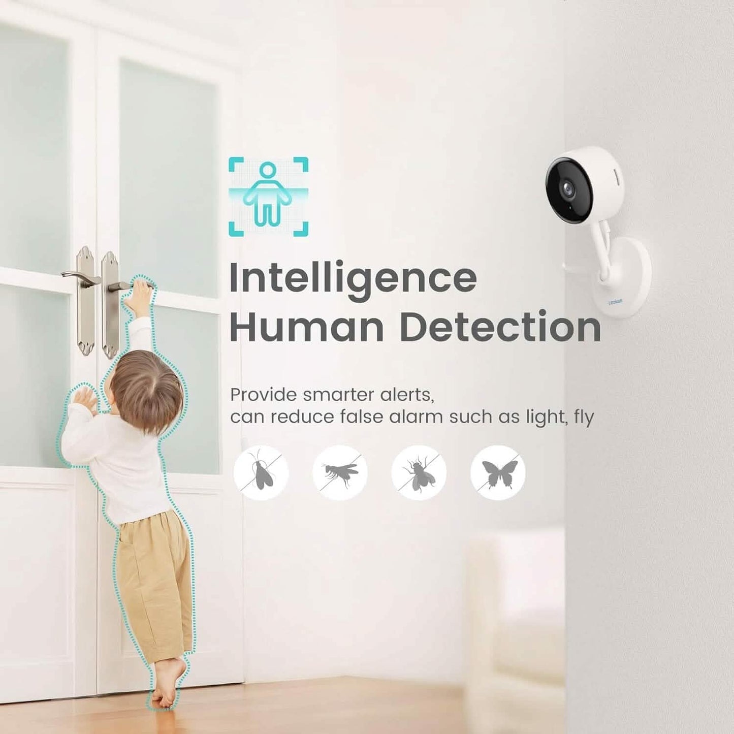Indoor Camera, Cameras for Home Security with Night Vision  (Refurbished) DailySale