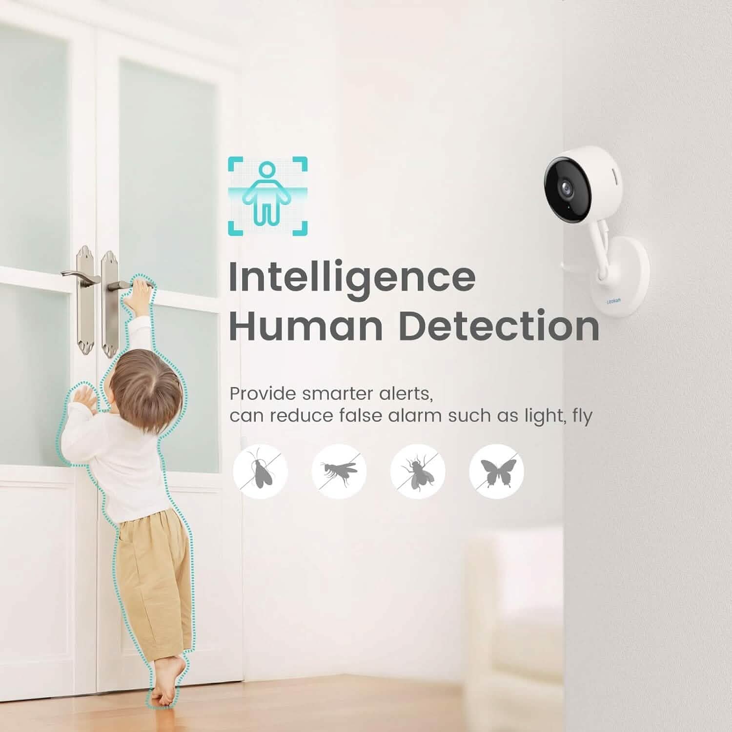 Indoor Camera, Cameras for Home Security with Night Vision  (Refurbished) DailySale