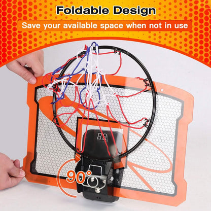Indoor Mini Basketball Hoop Set with 4 Inflatable Balls Electric Audio Scorer DailySale