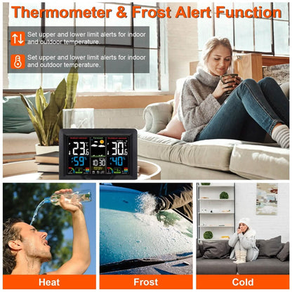 Indoor/Outdoor Thermometer Humidity Weather Forecast Temperature with Backlight DailySale