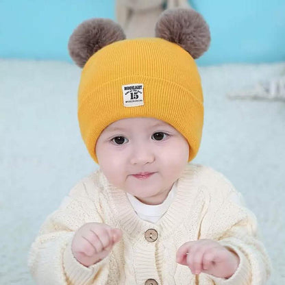 Infant Baby Winter Warm Knit Bobble Beanie Hat with Scarf Set DailySale