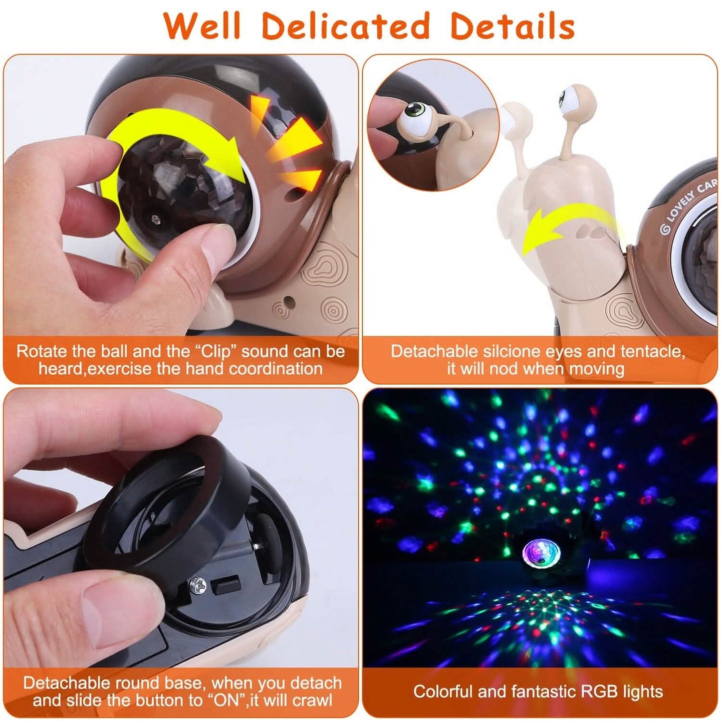 Infant Interaction Toy Automatic Obstacle Avoidance with Music DailySale