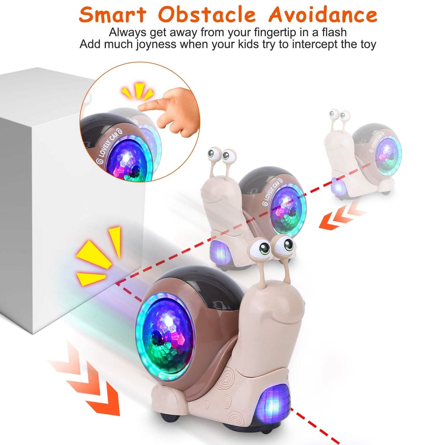 Infant Interaction Toy Automatic Obstacle Avoidance with Music DailySale