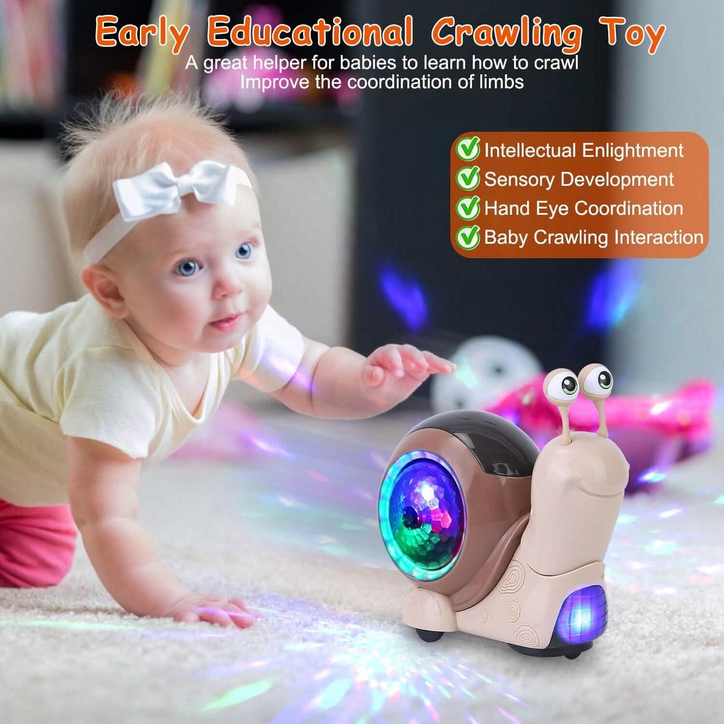 Infant Interaction Toy Automatic Obstacle Avoidance with Music DailySale
