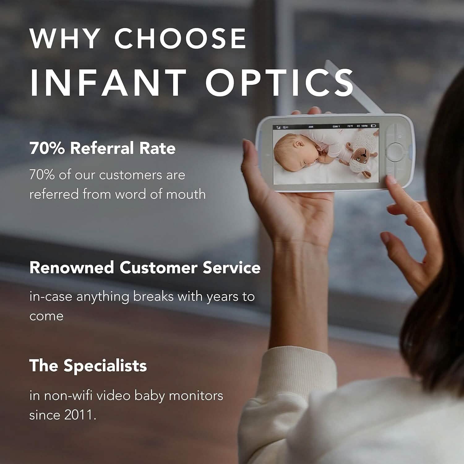 Infant Optics DXR-8 PRO Baby Monitor With 5" Screen HD 720p (Refurbished) DailySale